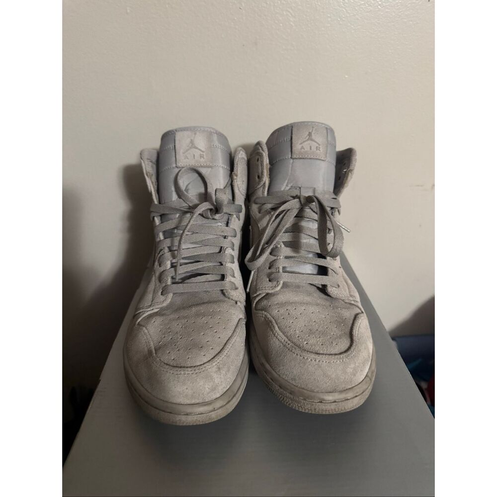 Jordan 1s gray suede